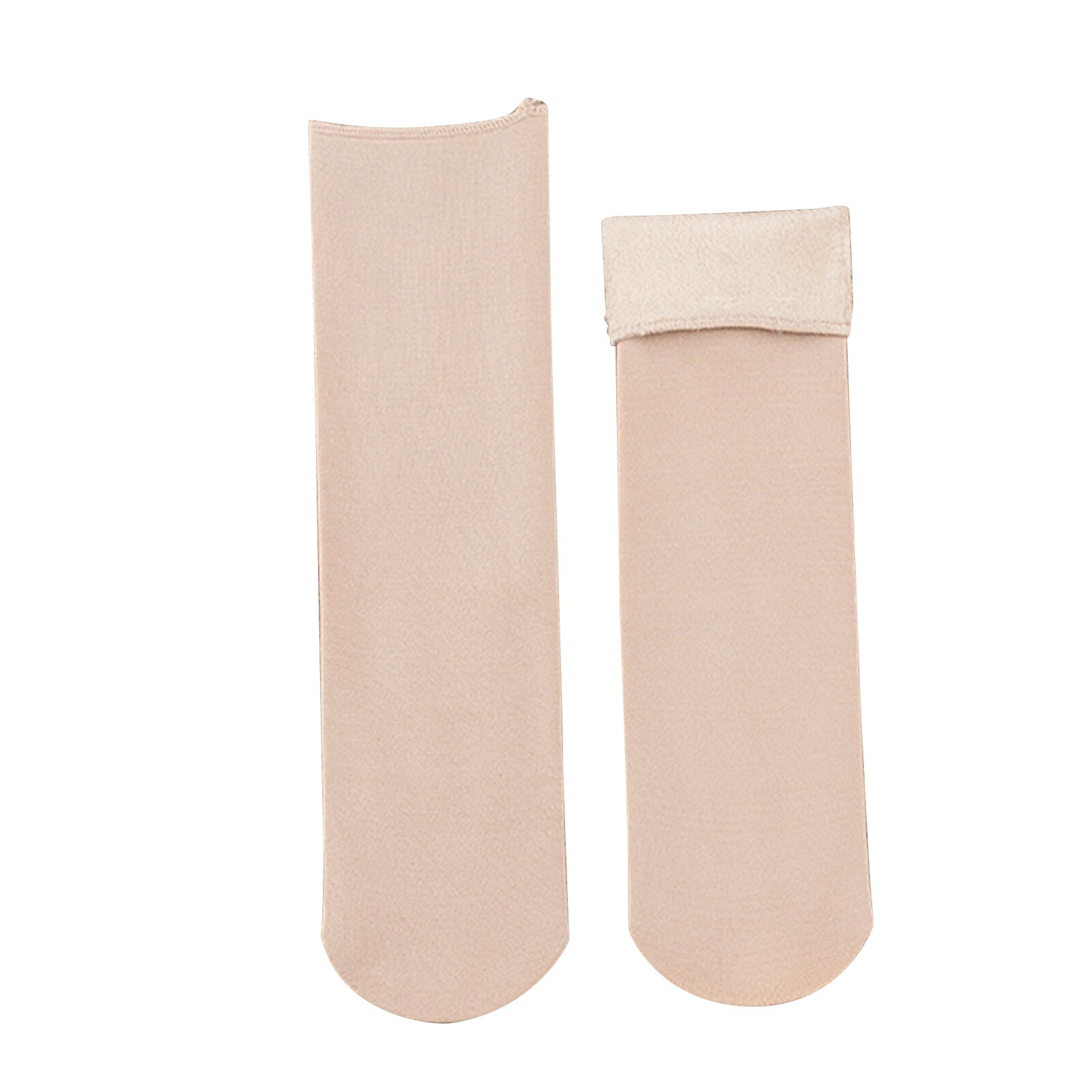 5 pares de calcetines de nieve de las señoras más los calcetines gruesos del tubo del terciopelo que engrosan el calcetín grueso forrado del forro polar WHShopping: Skin Color