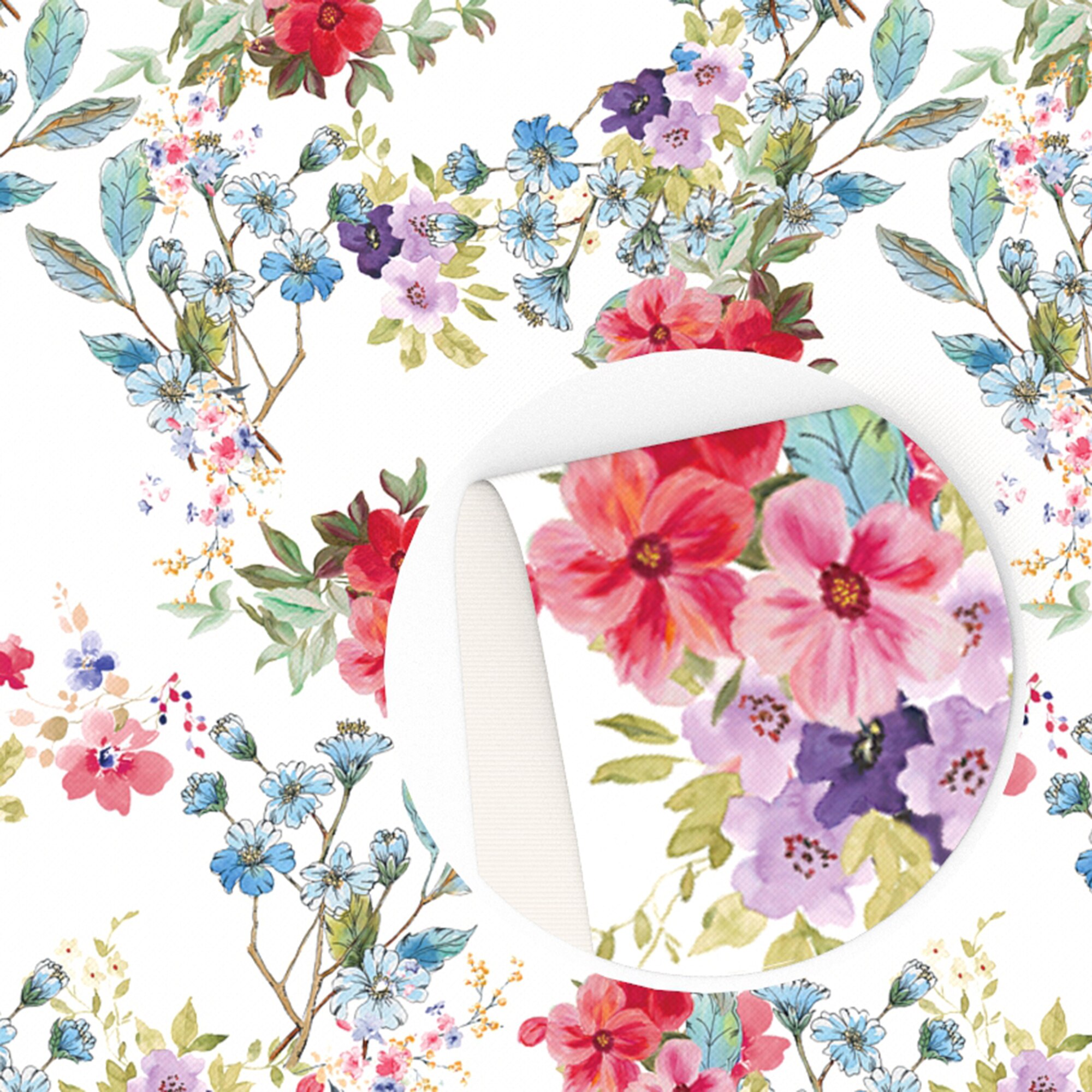 Flower Series Faux Leather Spring PVC Synthetic Leather A4 size DIY Earrings Bow Bags Material Vinyl Fabric,1Yc16604: 1130180