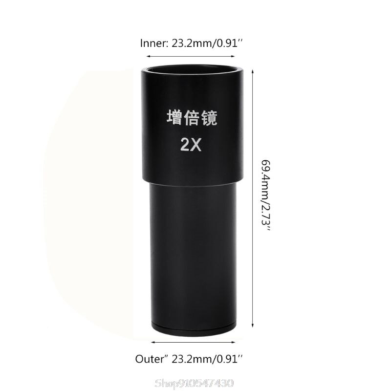thumbnail interactive-video image 1 of YEGREN 2X Barlow Relay Lens For Biological Microscope – 23.2mm Eyepiece Mount 1 of 2