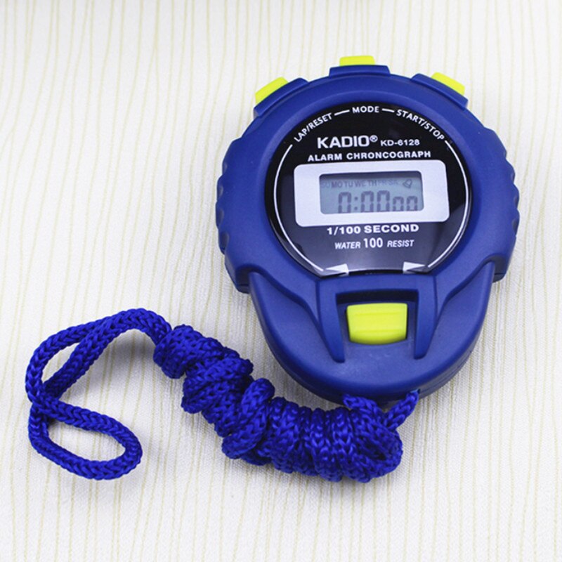 Classic Digitale Professionele Handheld Lcd Chronograaf Sport Stopwatch Timer Stop Horloge Met String
