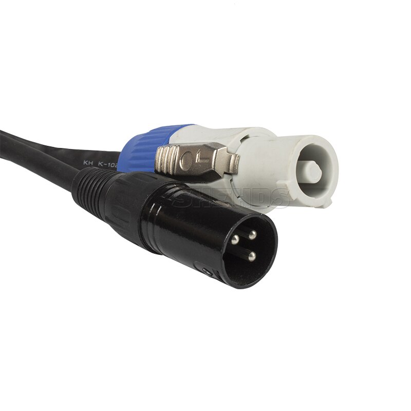 3 meter / 2 meter længde kombination powercon stik dmx kabel power line belysning tilbehør til scenebryllup dj disco skure