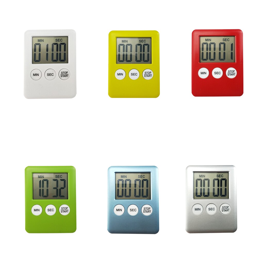 Digital Cooking Timer LCD Display Baking Countdown Alarm Button Operation Kitchen Timer Built-in Battery Kitchen Timer Alarmer