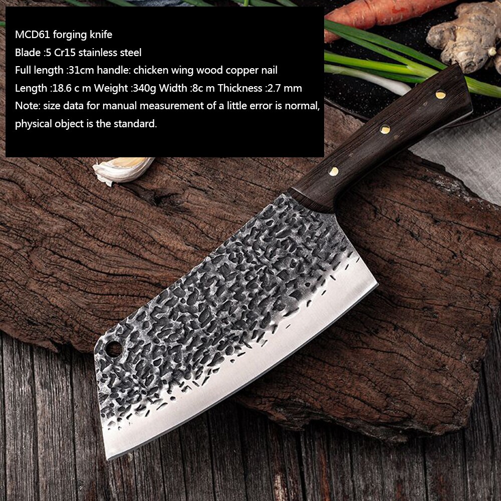 Forged Boning Knife Handmade Kitchen Knife Set Stainless Steel Fishing Butcher Meat Fish Sushi Knife Fruit Vegetables Knives: Knife 02