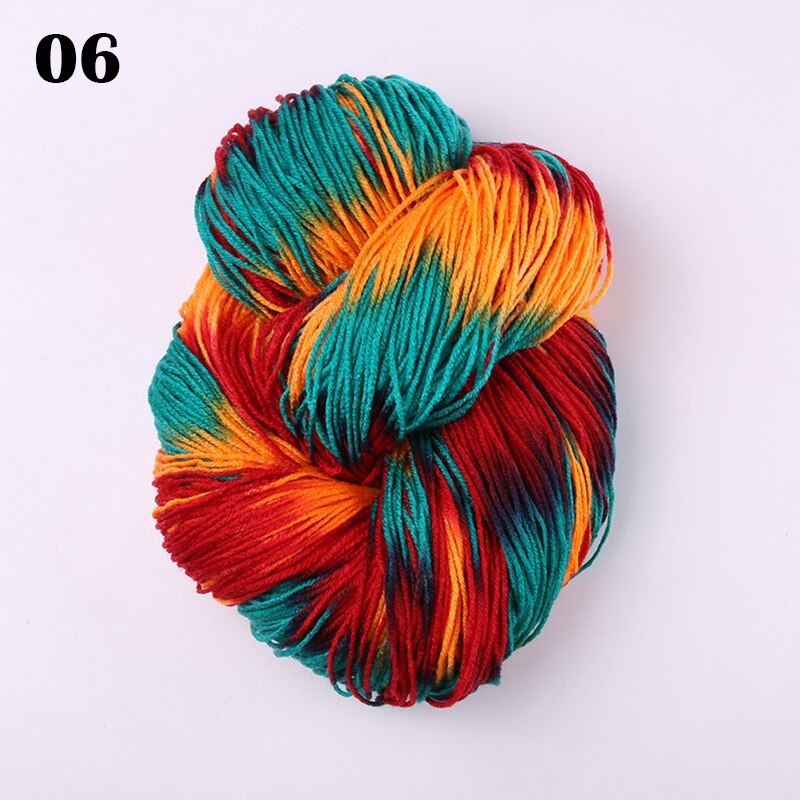 1PC 50g Colorful Yarn Multicolor Knitting Wool Crochet DIY Soft Woven Thread: 06
