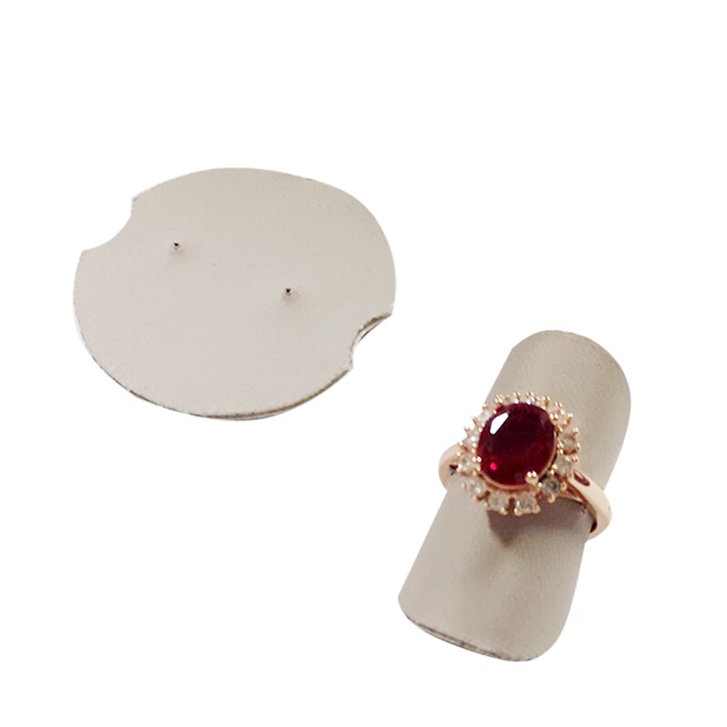 Lot 3 sztuk stojak do prezentacji pierścionków uchwyt arkusz kolczyk pierścienie Rack kolczyki przechowywania Organizador De Joyas Para Colgar Anillo: grey leather