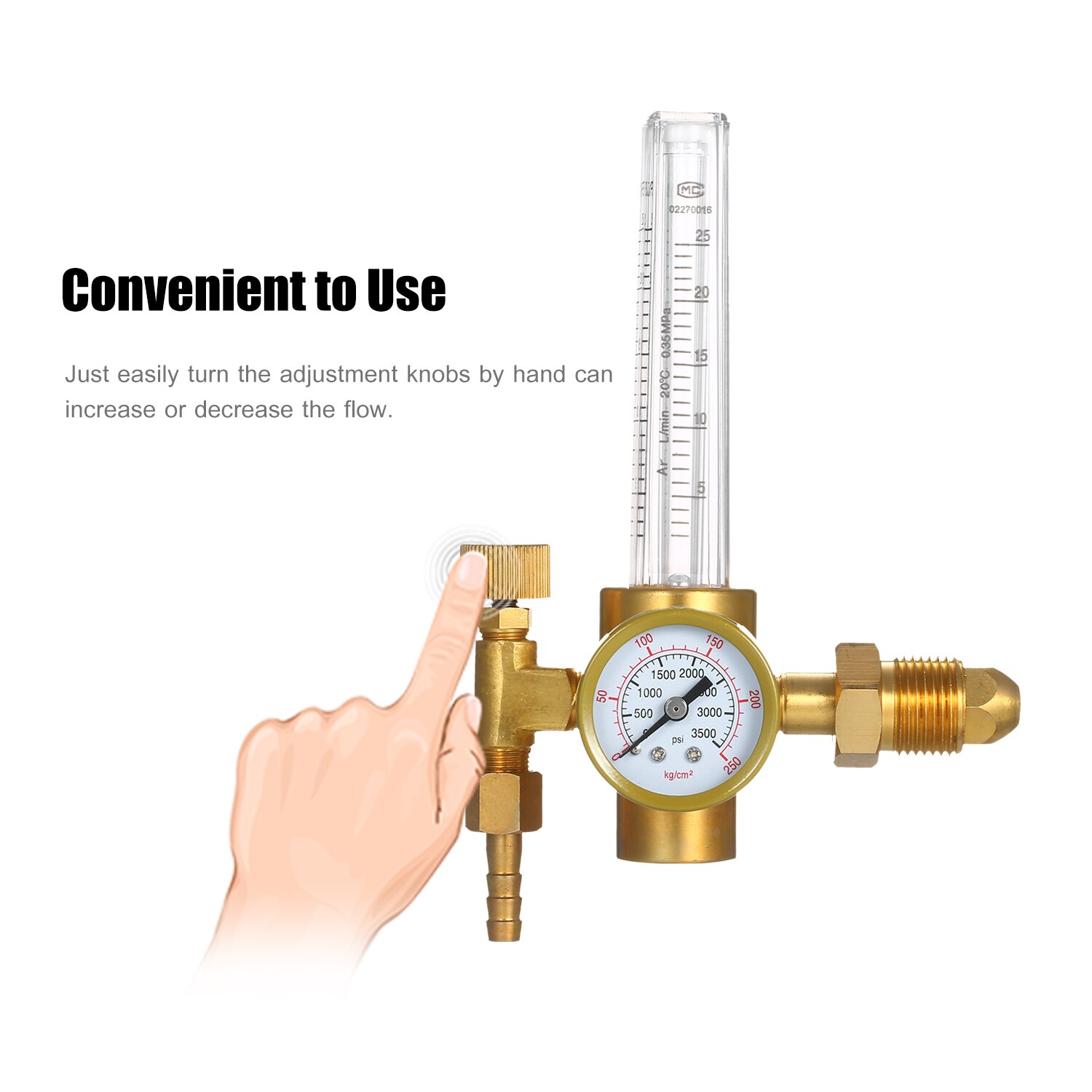 Flow Meter Argon Carbon Dioxide CO₂ Mig Tig Flowmeter Control Valve Gas Regulator Pressure Reducer Flow Gauge Welding Accessory