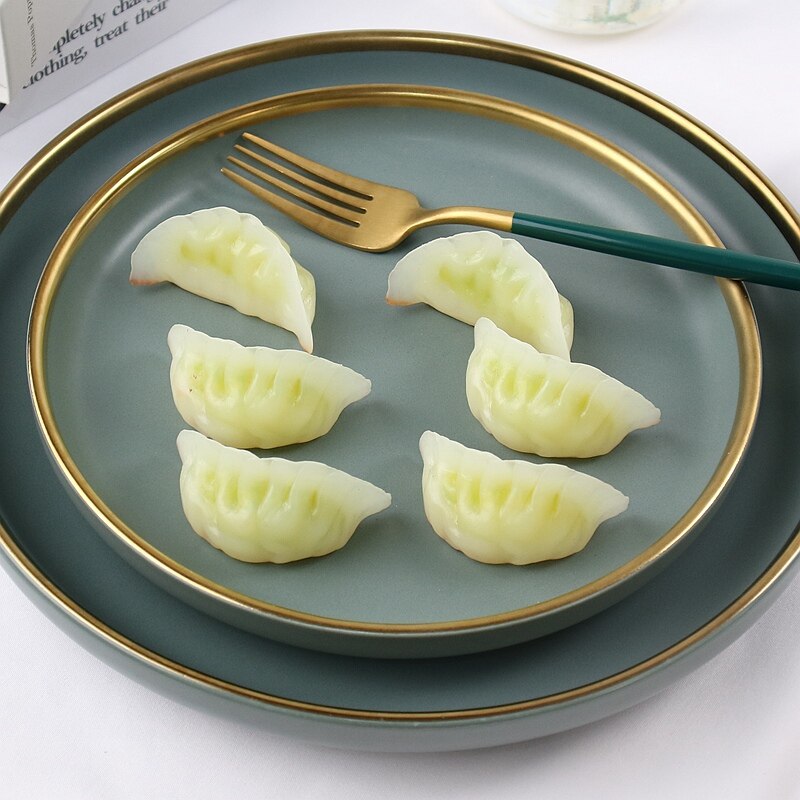 Simulering dumpling matte modell duftende blomster hvitløk dumpling fotografiske rekvisita butikk skap dekorasjon dekorasjon låve
