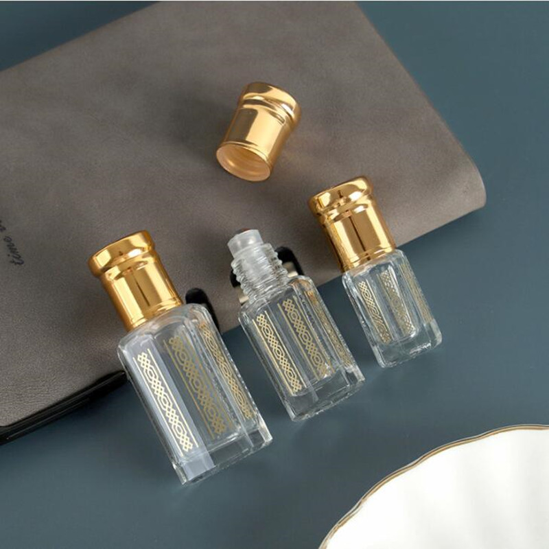 Compte-gouttes d'huile de massage HI en verre de dorure, nouilles um, d'extraction d'essence, brillant à lèvres, tout-sur, , 3 ml, 6 ml, 12ml