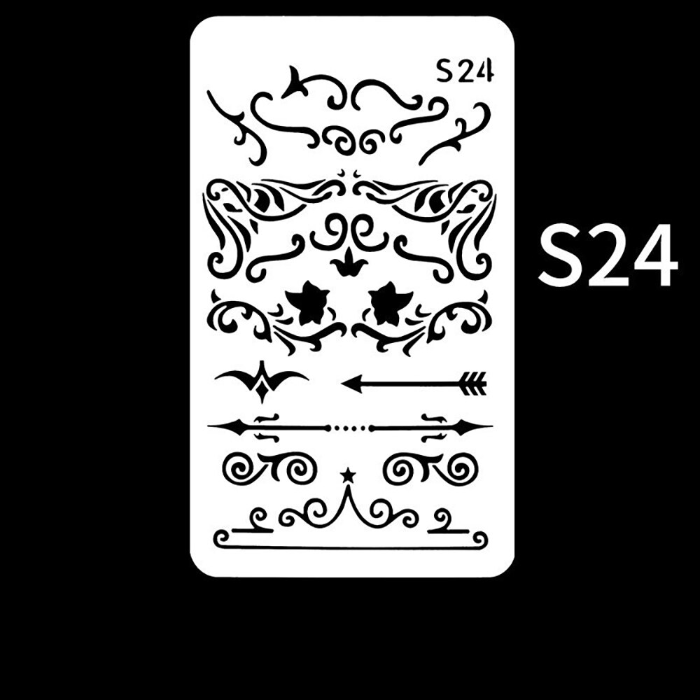 Letter Graphics Painting Stencils Template Lace Ruler DIY Copy Stencils for Painting Album Decorative Template: S24