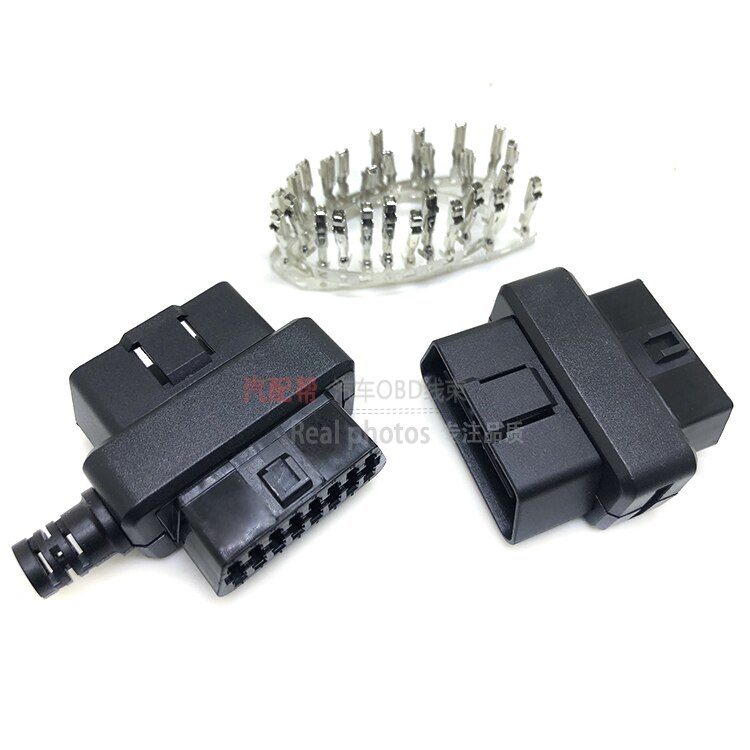 OBD2 16Pin Connector connector / housing OBD male + female + shell + terminal for car diagnostic tool code reader