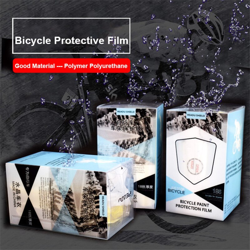 1 sæt cykelstel beskyttelses klistermærke til vejcykel mtb klistermærke maling beskyttende film beskyttelse glat overflade beskyttelse