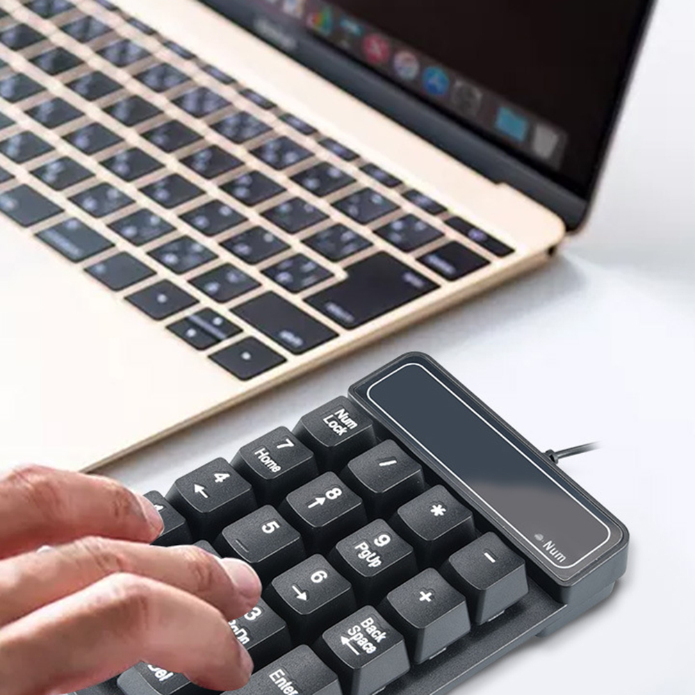 Clavier numérique universel fil USB Mini numéro clavier keycap pour ordinateur portable ordinateur de bureau pavé numérique 19 touches clavier comptable