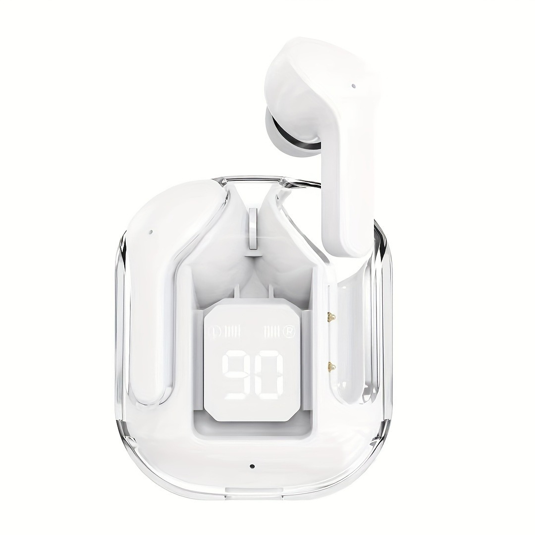 Auriculares inalámbricos originales con Bluetooth, cascos transparentes de alta fidelidad con pantalla Digital LED y sonido estéreo para Xiaomi: Blanco