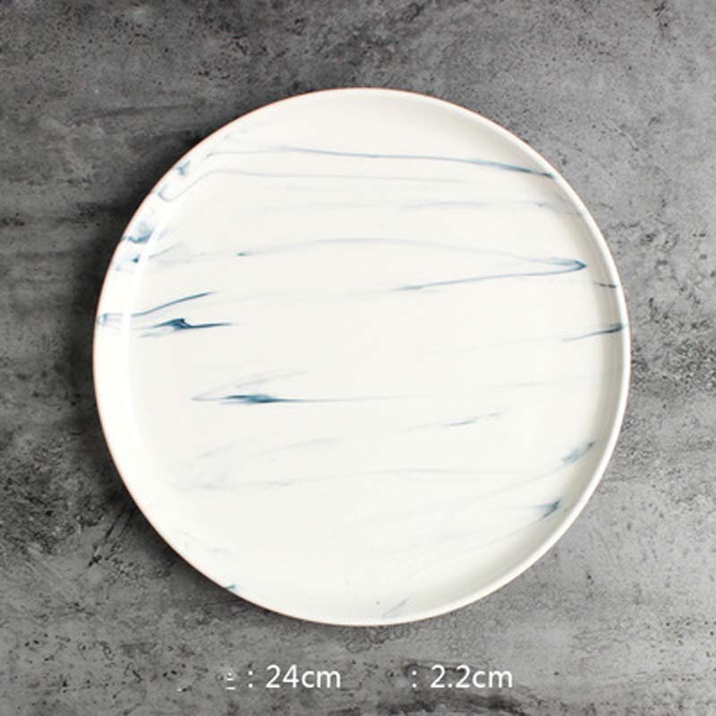 Nordic setting plate tableware Western plate simple straw hat plate pasta plate Western-style dessert plate personality: o