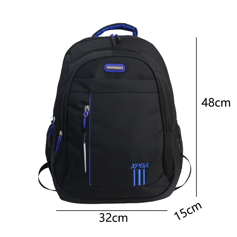 Teen Boys Backpack School Bags Large Men Back Pack Black Nylon Casual College Style Bagpack Youth Student Backbag Big Capacity