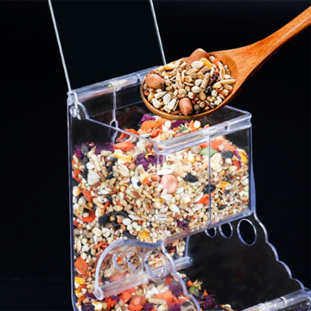 Creatieve Hamster Konijn Eten Dispenser Feeder Plastic Clear Automatische Pet Feeder Voor Hamster Cavia Voedsel Kom Container