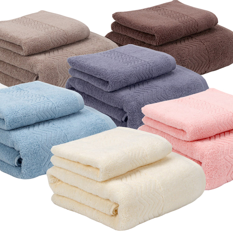 Ehomebuy pyyhe 6 väriä vesi aaltoileva puuvilla kylpypyyhe yksivärinen kasvopyyhe pehmeä mukava aikuisten kylpypyyhkeet