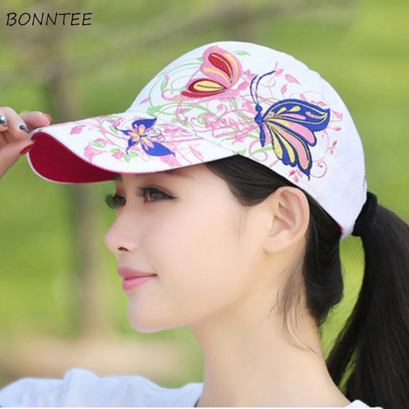 Mulheres New Cap Bordados Casuais Todo o Jogo Da Moda Sombreamento Sol de Beisebol-caps Das Mulheres Ao Ar Livre Diariamente Estilo Coreano Unisex Ajustável