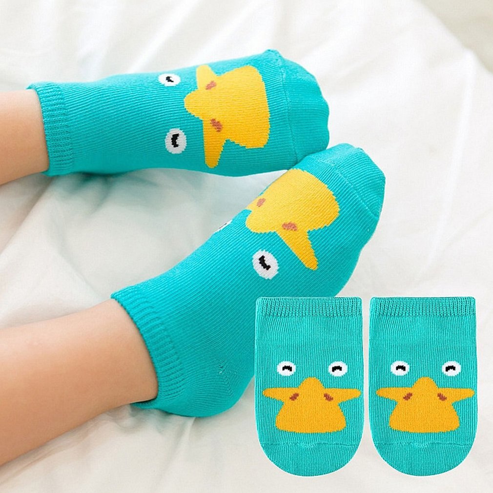 1Pair Children's Socks Spring And Summer Thick Cotton Cute Cartoon Anti-skid Breathable Floor Baby Short Socks