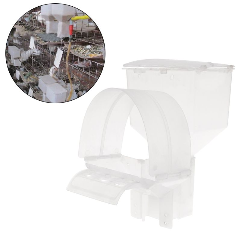 Duif Feeder Automatische Enkel Gat Voeden Case Opknoping Kooi Vogels Papegaai Voedsel Dispenser Apparaat Doos Container Accessoires