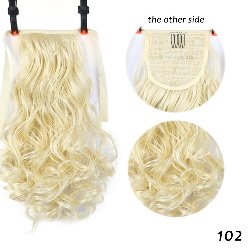 10 "Short curls Clip In Hair Tail False Hair Ponytail Hairpiece With Hairpins Synthetic Hair PonyTail Hair Extensions Curly: 1B/27HL