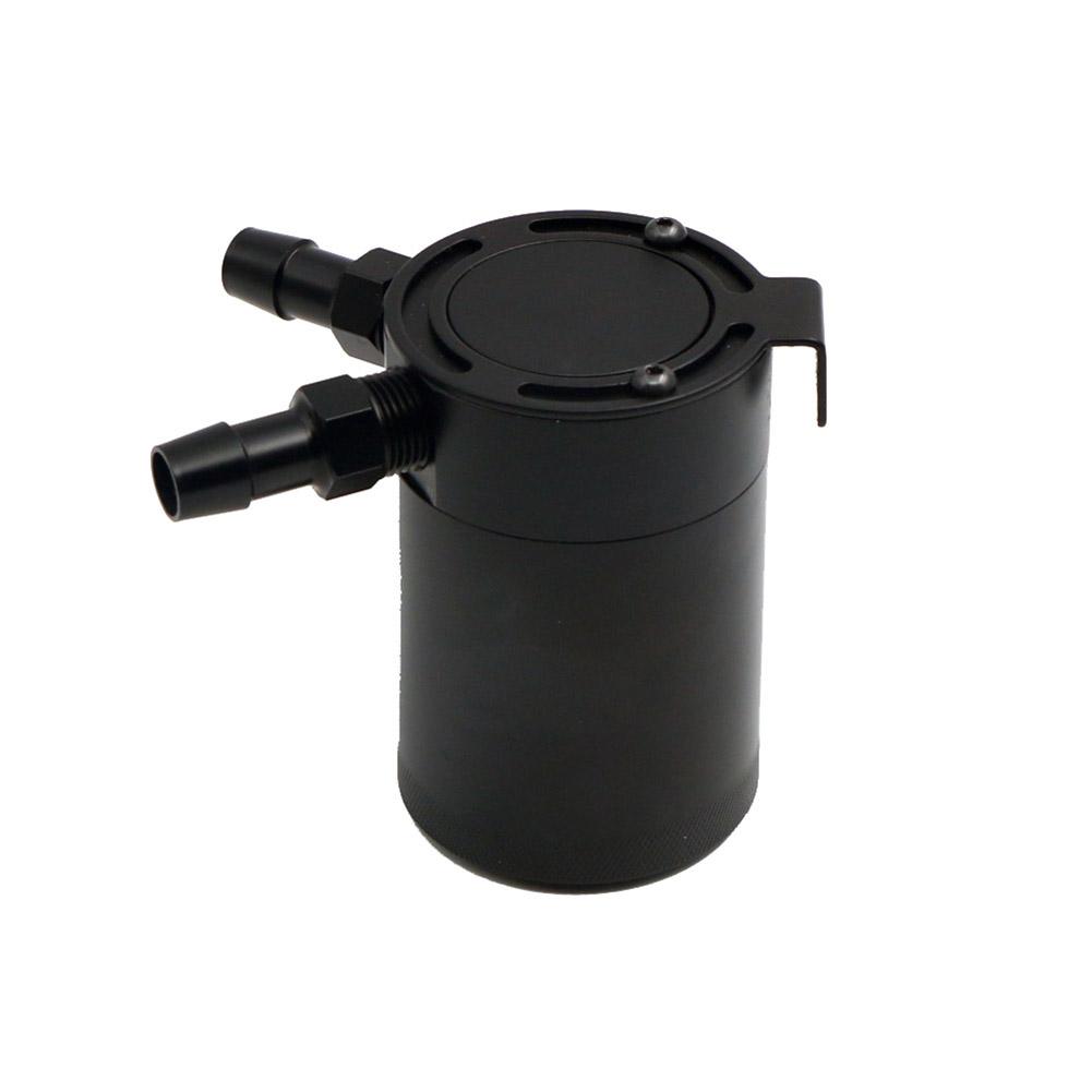 Universal Compact Baffled 2-Port Aluminum Oil Catch Can Reservoir Tank Reservoir Turbo Oil Catch Can