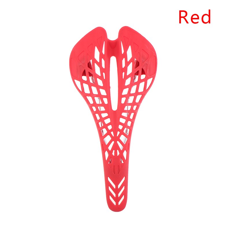 1 stuk mtb outdoor fietsen ultralicht schokabsorberend mountainbike zadelkussen fiets dead coaster zadel spinnenweb kussen: Rood