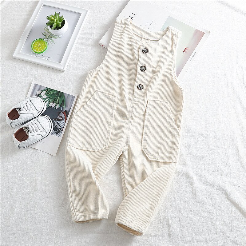 5063 Baby Kids Corduroy Losse Overalls Leuke Kids Alle Match Jarretel Broek Casual Jongens Broek 1-5 Jaar Baby overalls Outfits