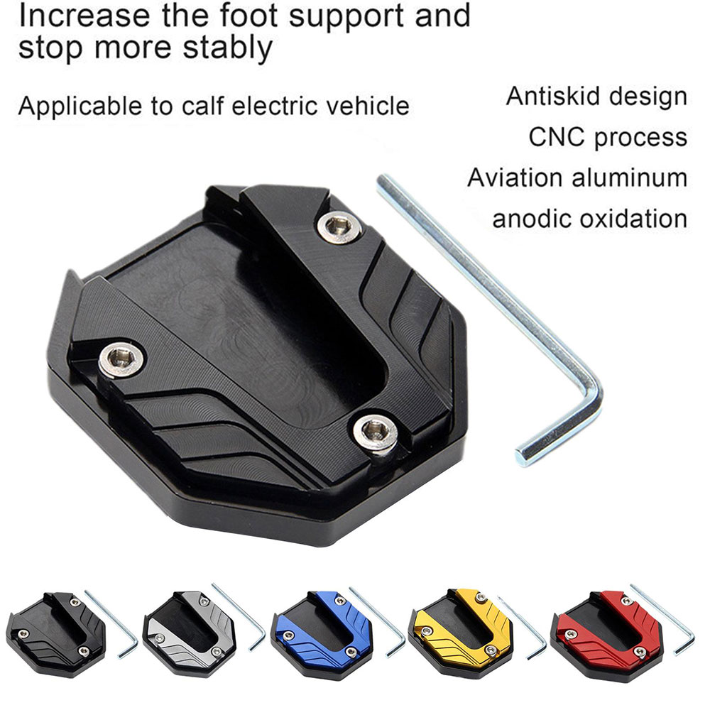 Aluminium Motorcycle Bike Kickstand Extender Voet Zijstandaard Extension Voet Pad Ondersteuning Plaat Motor Accessoires Parkeren