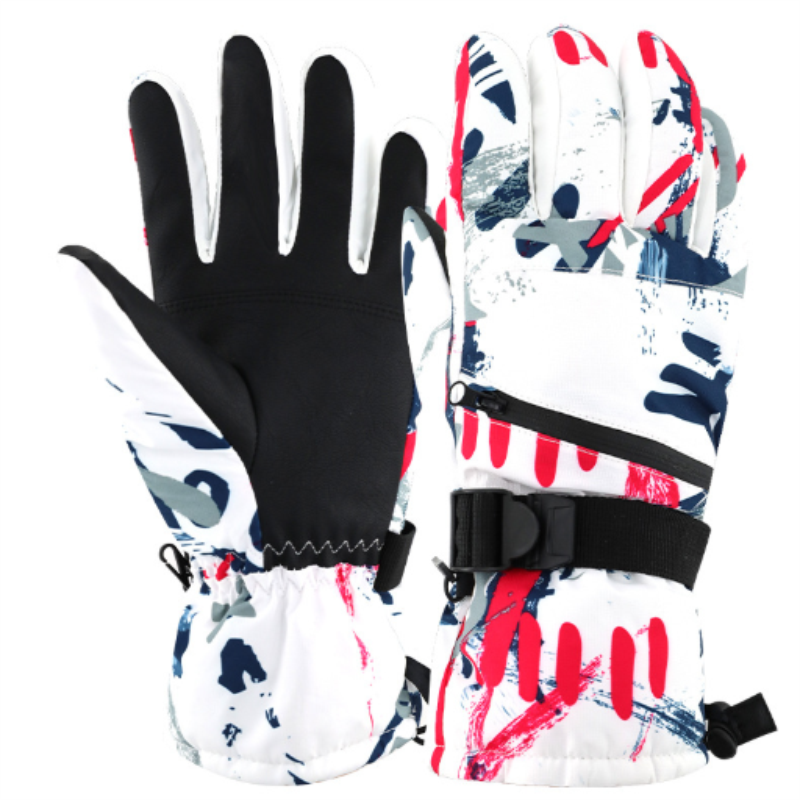 Handschuhe warm Und Samt Winter draussen Reiten Ski Handschuhe Graffiti Sport Wasserdicht Nicht-Unterhose Bergsteigen Touchscreen Handschuhe