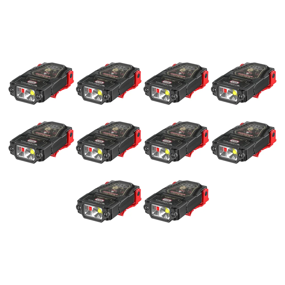1-10 stk. mini-sensor-led-pandelampe med hat og kasketklemme, genopladelig pandelampe, vandtæt lommelygte til camping og fiskeri