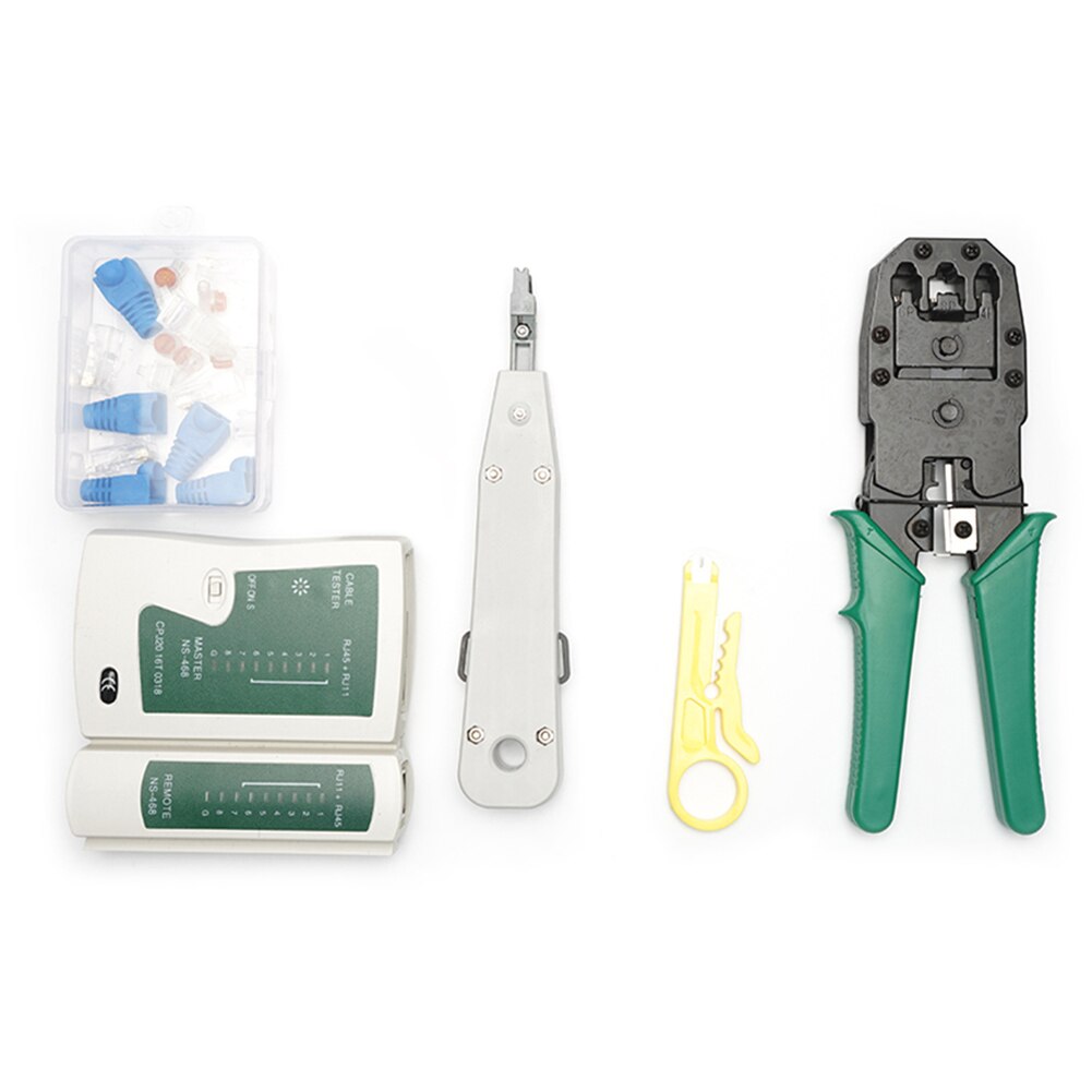 8Pcs Crimper Crimping Tool Punch Down RJ11 RJ45 RJ12 Cable Tester Plier Plug Clamp LAN Network Repair Tool