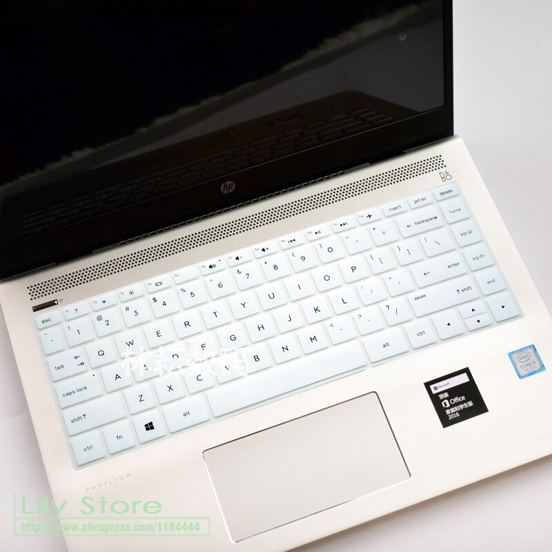 Til hp pavilion  x360 14 tommer tastaturbeskytter hud cover blød 14m-ba011dx 14m-ba013dx x 360 2- i -1 touch screen laptop: Hvid