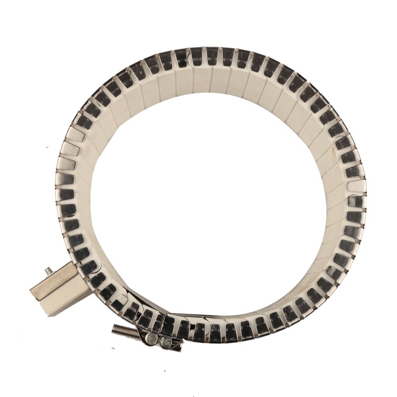 80x50mm/80x80mm/80x110mm White Ceramic Band Heater 220V Max Temperature 800 Celsius Degree Heating Enclosing for Batteries