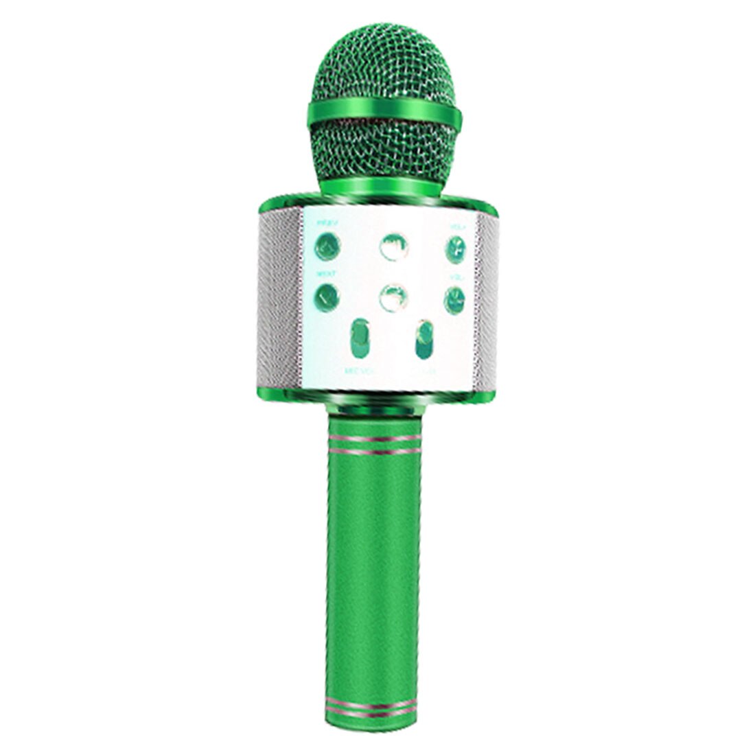 Handheld Portable Speaker Wireless Microphone for Karaoke, 4 in 1 Bluetooth with Record Function Wireless Microphone: GREEN