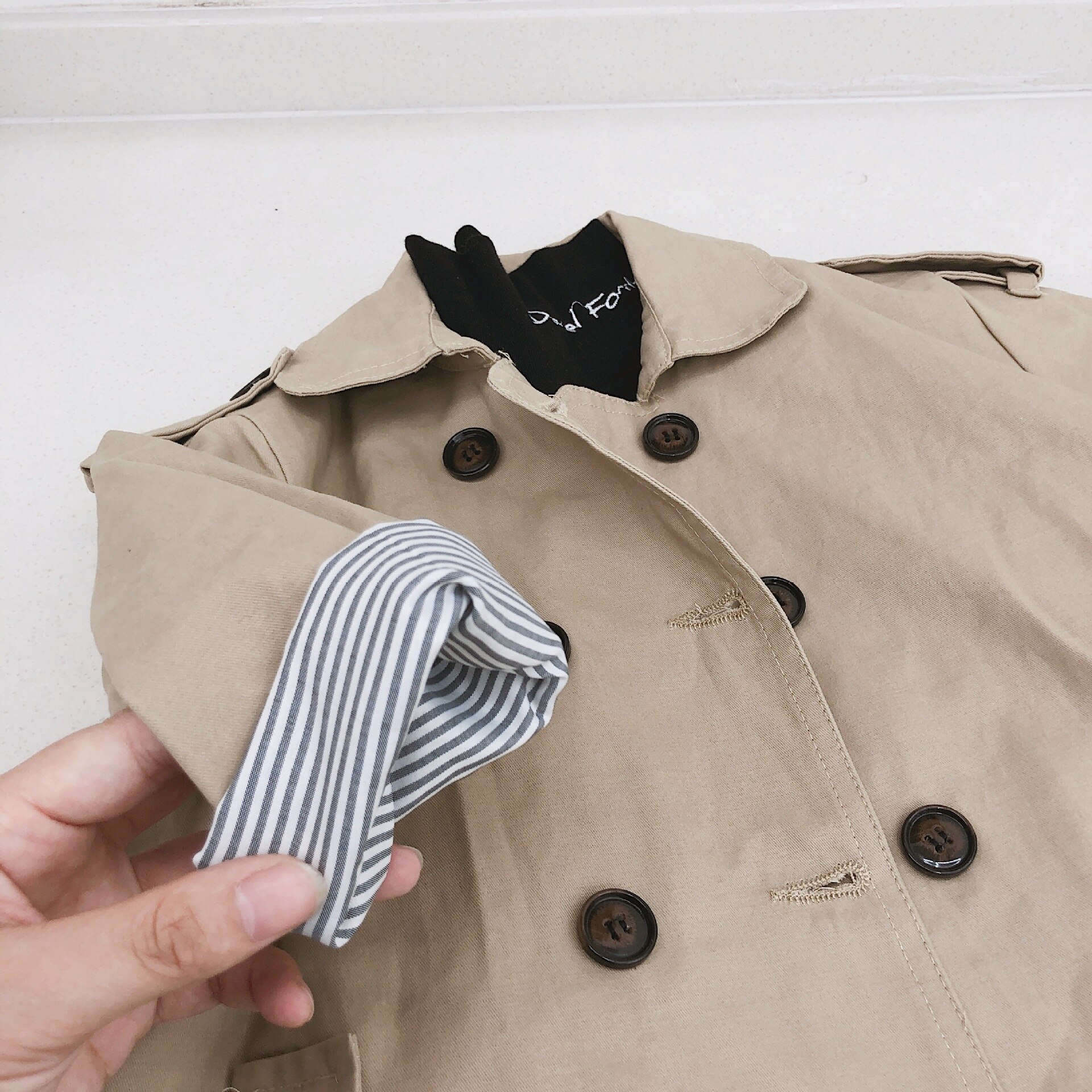 Herbst Koreanisch Stil jungen übergroßen graben jacken freundlicher verlieren gestreiften Patchwork lange mäntel freundlicher outwears