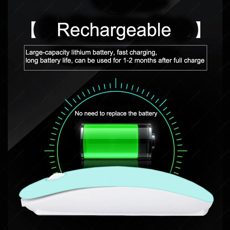 Mice For Lenovo Tab M10 Plus X606F HD 2nd Gen P11 Pro Rechargeable Tablet Wireless Mouse For Loptop Smart TV Desktop PC Mouse