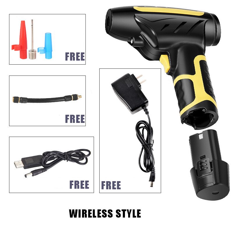 Portable Digital Handheld LED Smart Car Tire Inflator Electric Air Pump 150 PSI Repair Tool Accessories Air Compressor Pump