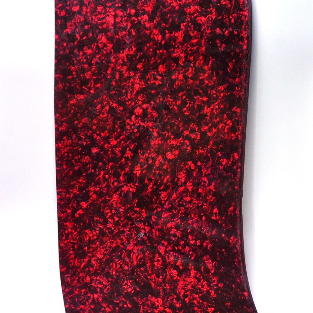 Tromleomslag 16 "  x 60 " 0.46mm rød perle celluloid ark musikinstrument deco ark