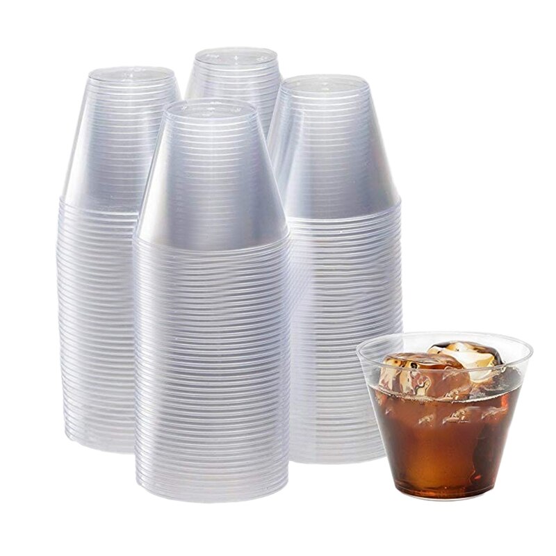 9 unzen transparent Kunststoff Tasse 50 setzt von Einweg Harte Tasse Kunststoff Wein Gläser Cocktail Glas Party Kunststoff Tasse Große Party: Ursprünglich Titel