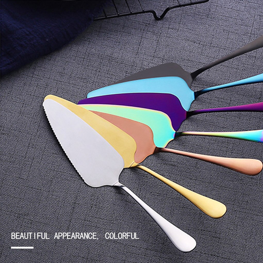 Stainless Steel Cake Server Toothed Pizza Cheese Spatula Dessert Pie Pastry Butter Divider Scraper