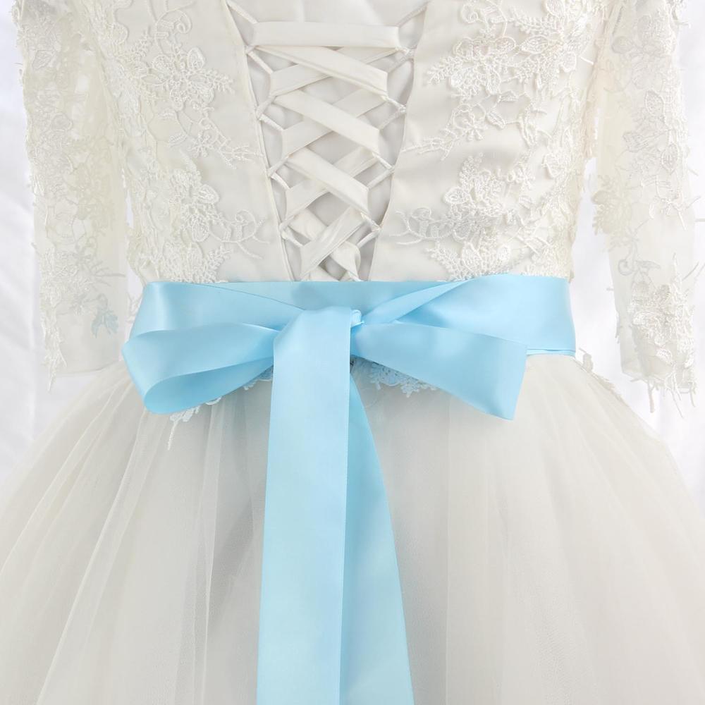 Vrouwen Riem Bruids Riem Strass Trouwjurk Riem Kristal Parel Riem Bruiloft Accessoires: light blue