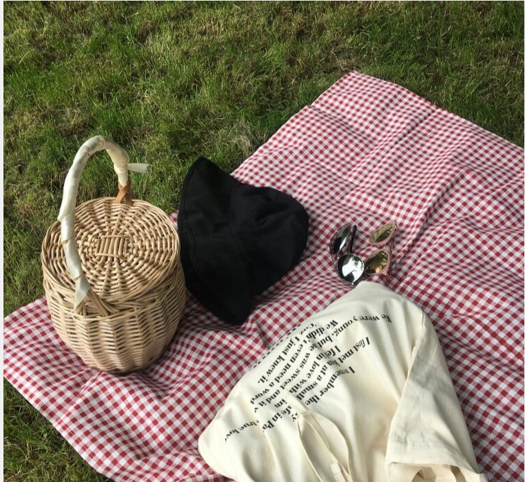 Handmade Rattan Women Handbags Garden Vegetables Bags Bohemian Woven Bamboo Bag Totes Lady Handbags Beach Treval Sac