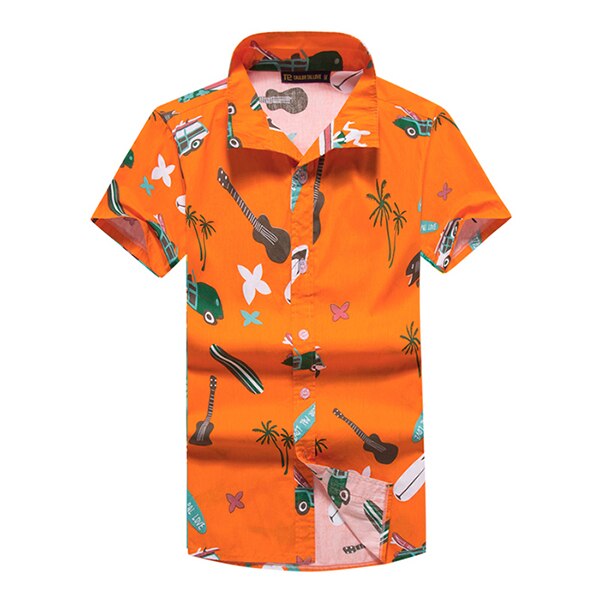 2019 estate Più Il Formato T-Shirt da Uomo 4XL Allentato Casual Stampato Beach Abbigliamento da Uomo in Cotone manica Corta T-Shirt Magliette E Camicette: 2 / L