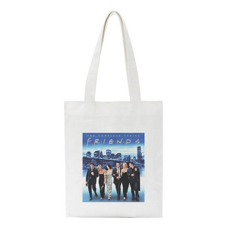 Friends tv-show schoudertassen cartoon boodschappentas harajuku casual dames tas portemonnee grote handtas street ins crossbody tas: 6