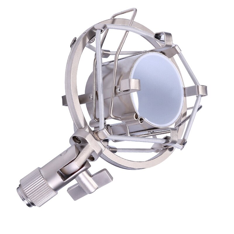 Microphone Shock Mount Microphone Stand For BM 800 Studio Microphone Spider Shock Mount Mic Holder Clip For bm800 Mikrofon micro: silver gray