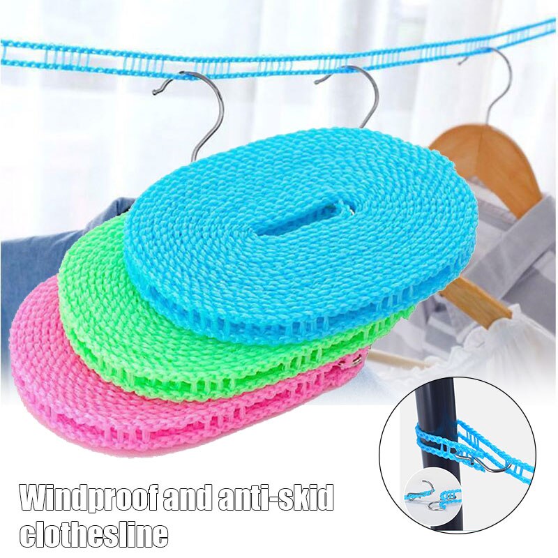 Nylon Clotheslines Hanging Rope Drying Clothes Dryer Non-slip Windproof for Outdoor 3/5/8/10 Meters TUE88