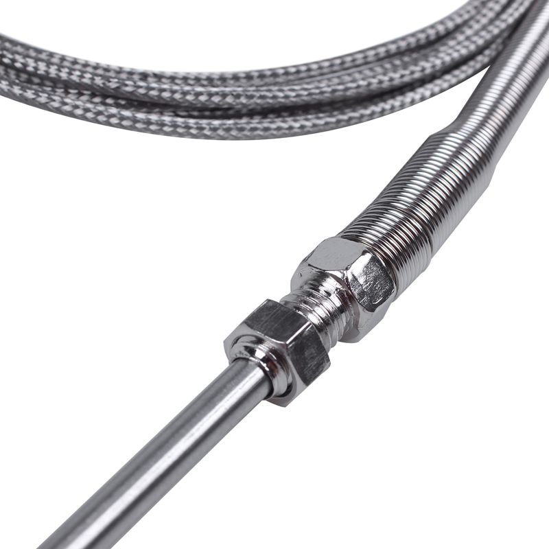Steel Temperature Probe Pt100 RTD Sensor Cable 2M 98 mm 3 Wires -50 ~ 400 Celsius
