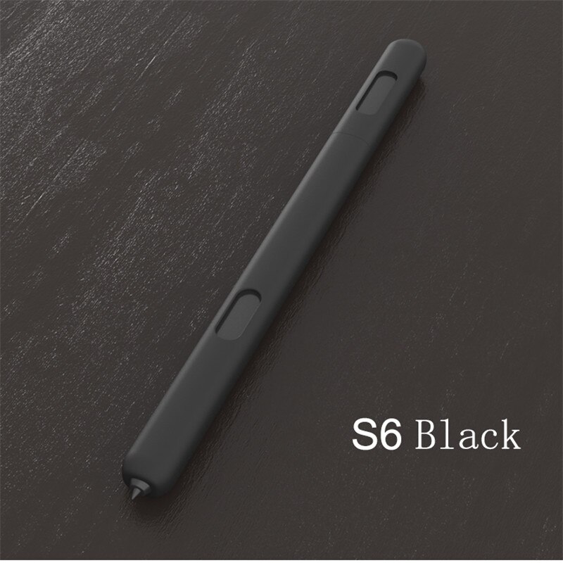 For Samsung S Pen Silicone Pencil Case: Black S6 Pen