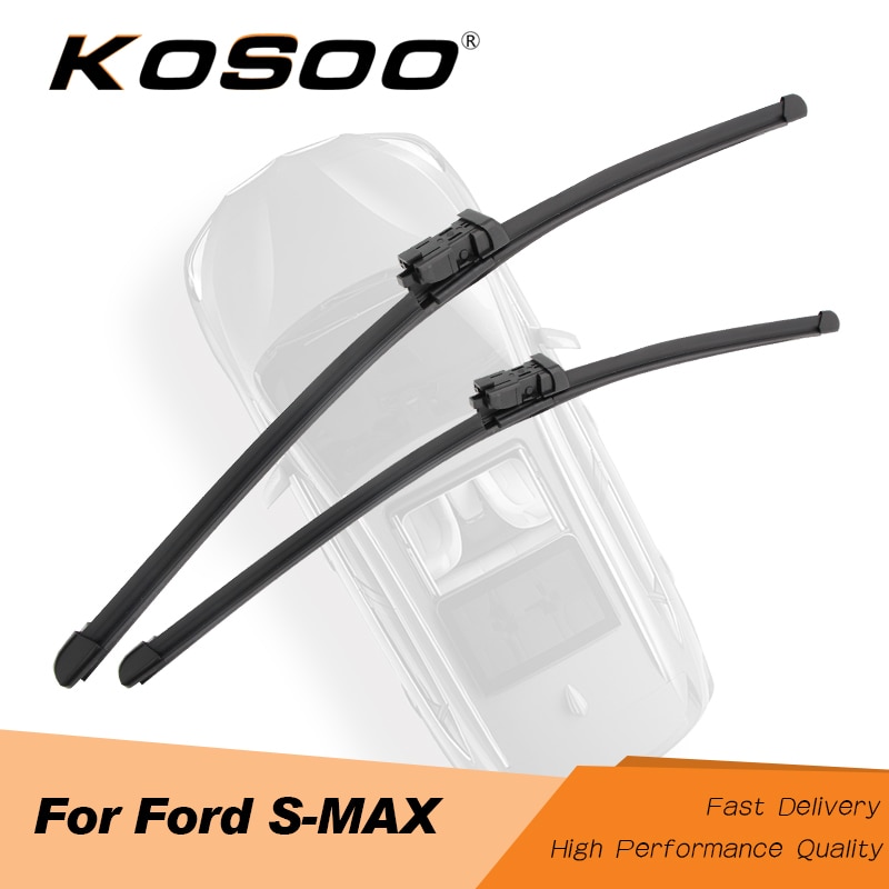 Kosoo Voor Ford S-MAX Jaar 2006 Auto Auto Ruitenwissers Fit Drukknop/Knijpen Tab armen Schoon De Voorruit